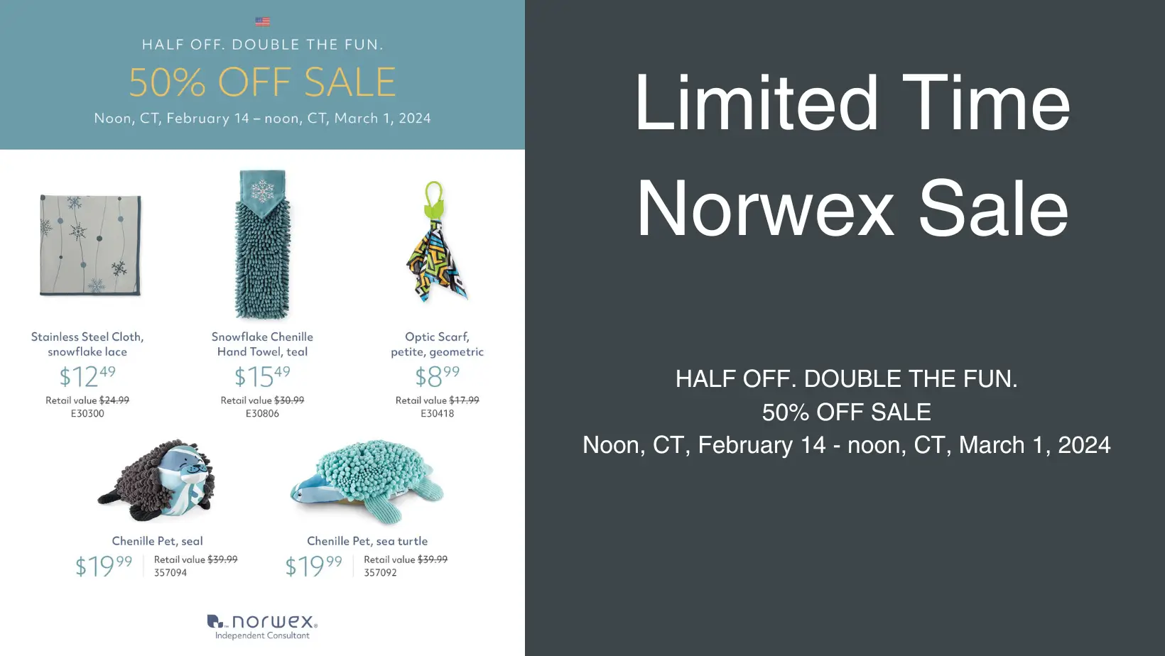 Norwex 50% off Sale Select products | February 2024
