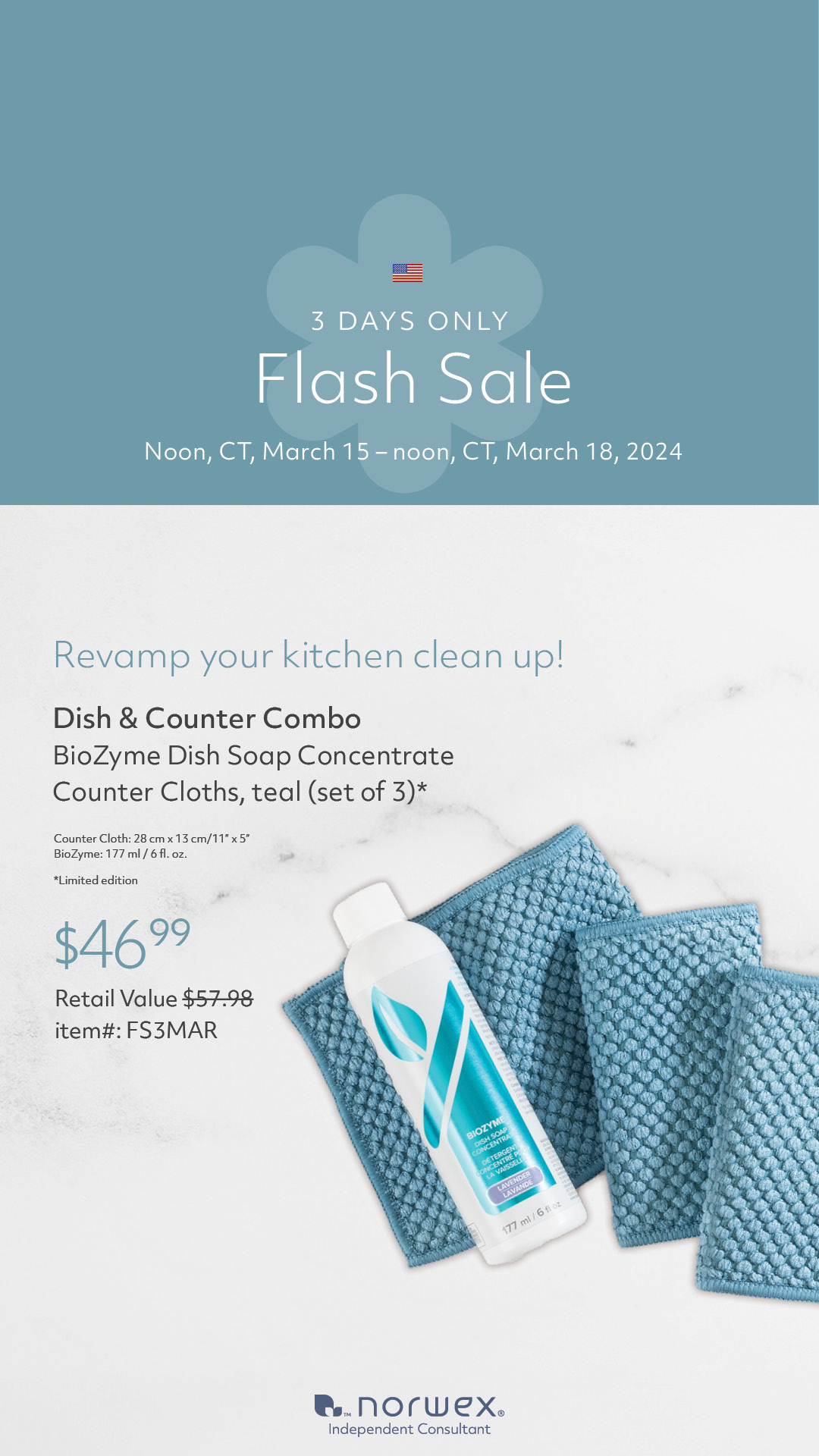 Norwex Spring Flash Sale - March 15-18, 2024