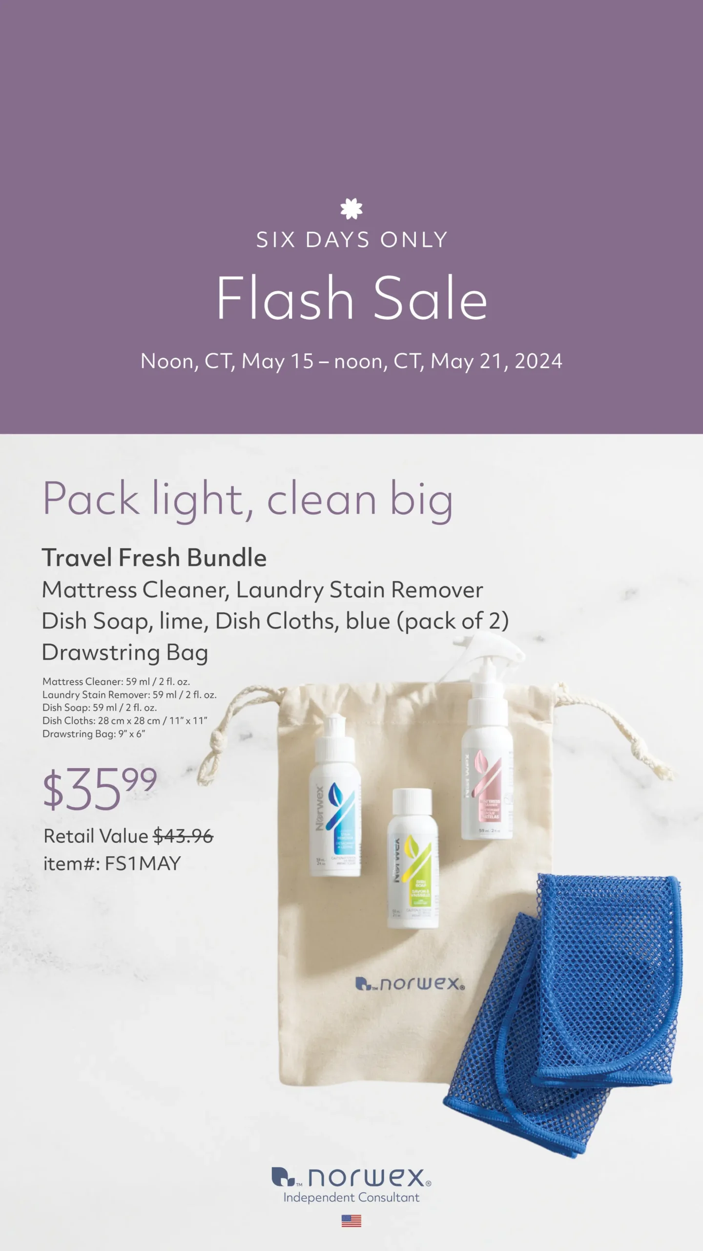 Norwex Summer Flash Sale | May 15-21, 2024