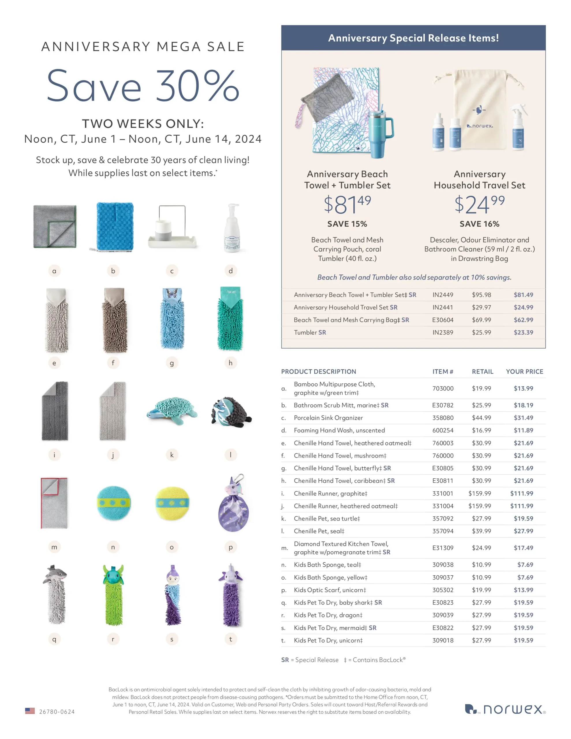 Norwex 30th Anniversary Mega Sale | June 1-17, 2024