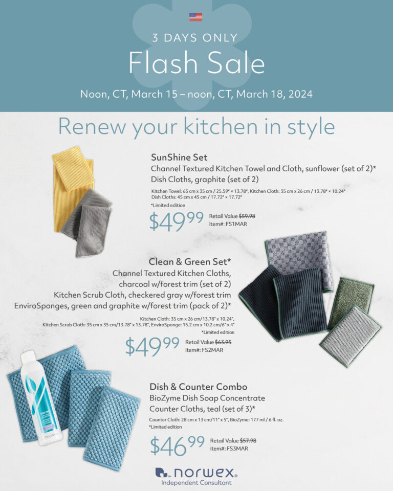 Norwex Spring Flash Sale - March 15-18, 2024