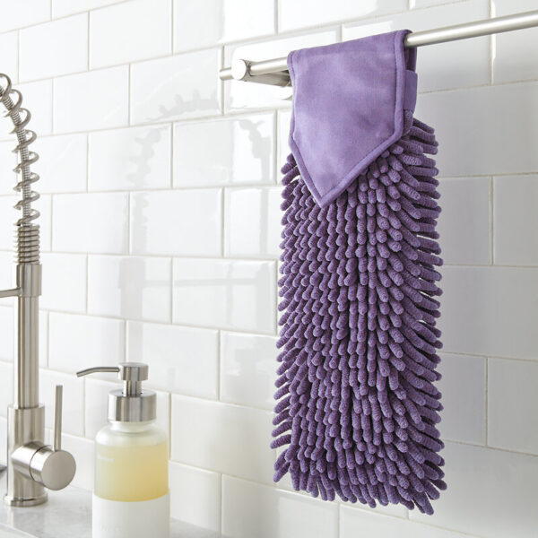 Norwex Chenille Hand Towel - Eggplant
