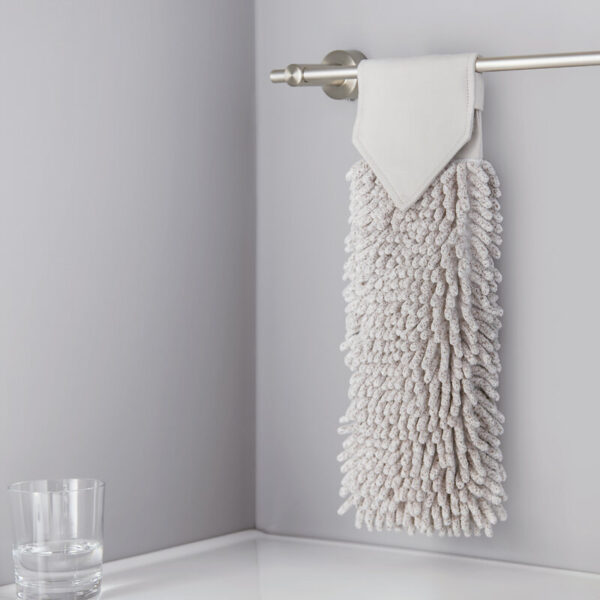 Norwex Chenille Hand Towel - Heathered Oatmeal