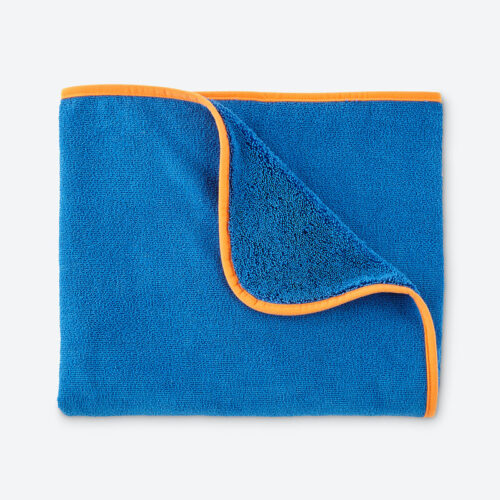 Norwex Kids Towel, Royal Blue With Orange Trim