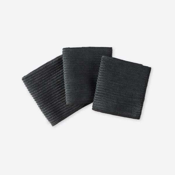 Norwex Channel Textured Kitchen Cloth Trio - Charcoal
