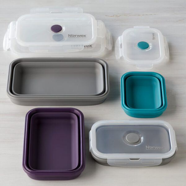 Norwex Silicone Food Storage Containers Set (Set Of 4)
