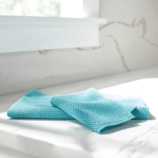 Norwex Diamond Textured Kitchen Towel & Cloth Set - Turquoise
