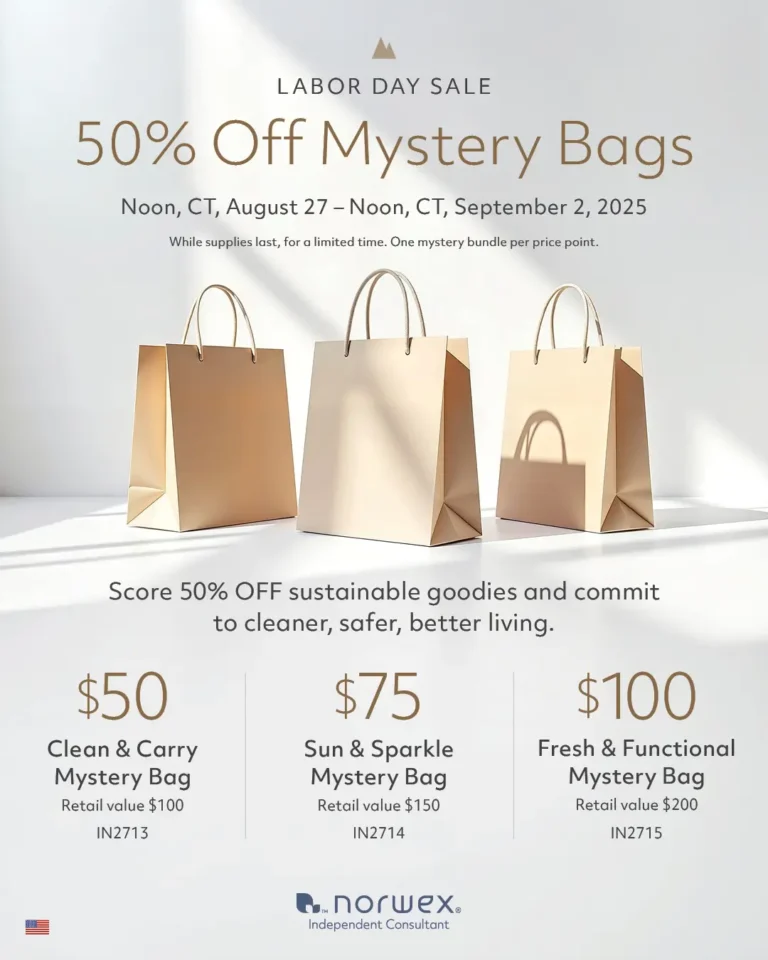 Norwex 2025 Labor Day Sale | 50% off Mystery Bags through 9/2